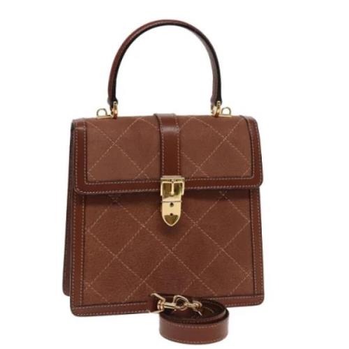 Pre-owned Leather gucci-bags Gucci Vintage , Brown , Dames