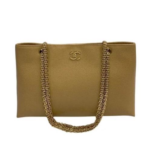 Pre-owned Leather chanel-bags Chanel Vintage , Beige , Dames