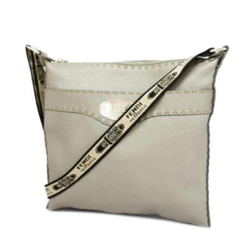 Pre-owned Leather fendi-bags Fendi Vintage , Gray , Dames