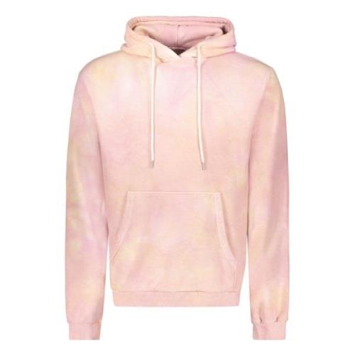 Tie Dye Katoenen Hoodie John Elliott , Pink , Heren