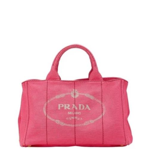 Pre-owned Canvas prada-bags Prada Vintage , Pink , Dames