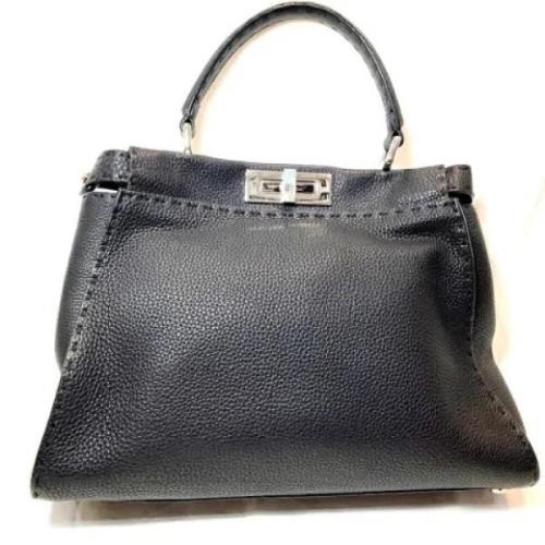 Pre-owned Leather fendi-bags Fendi Vintage , Black , Dames