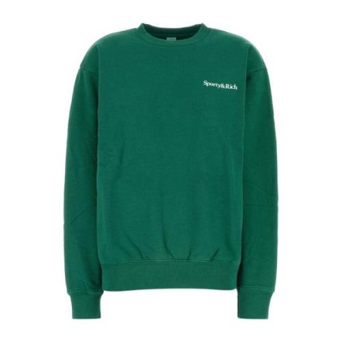 Stijlvol Groen Katoenen Sweatshirt Sporty & Rich , Green , Dames