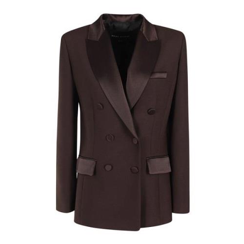 Klassieke Georgia Blazer in Cady Stof Hebe Studio , Brown , Dames