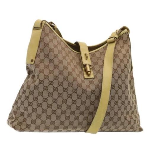 Pre-owned Canvas gucci-bags Gucci Vintage , Beige , Dames