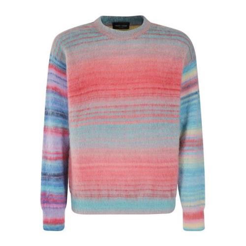 Mohair Wol Trui Roberto Collina , Multicolor , Heren