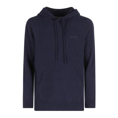 Lamswol Hoodie Trui MC2 Saint Barth , Blue , Heren