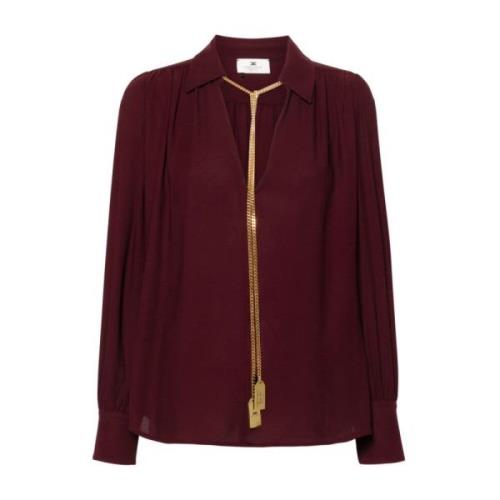 Stijlvolle Camicia Overhemden Elisabetta Franchi , Red , Dames