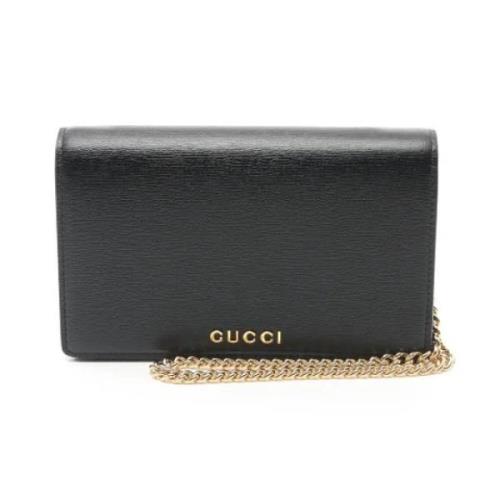 Pre-owned Leather gucci-bags Gucci Vintage , Black , Dames