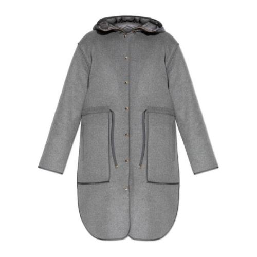 Tweelaagse jas Moncler , Gray , Dames