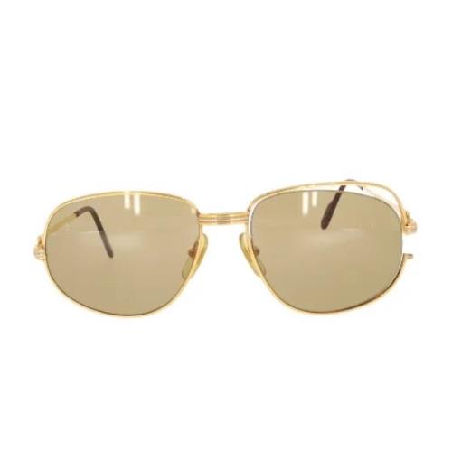 Pre-owned Metal sunglasses Cartier Vintage , Yellow , Dames