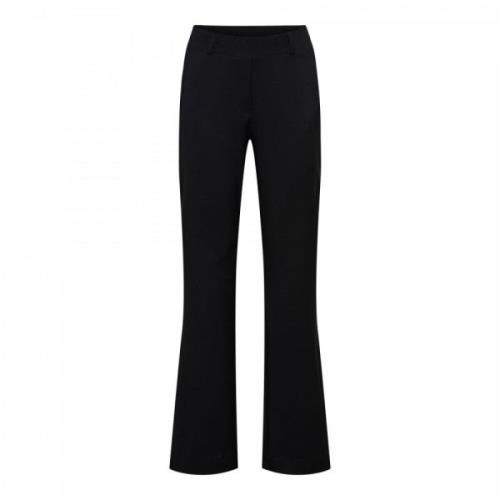 Zwarte flare broek met zakken &Co Woman , Black , Dames