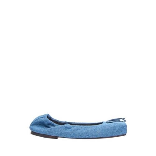 Denim Square Toe Ballerina Flats Jacquemus , Blue , Dames