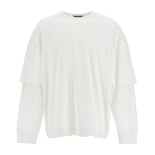 Dubbele Mouw T-shirt met Tas Darkpark , White , Heren