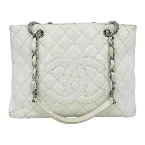 Pre-owned Leather chanel-bags Chanel Vintage , White , Dames