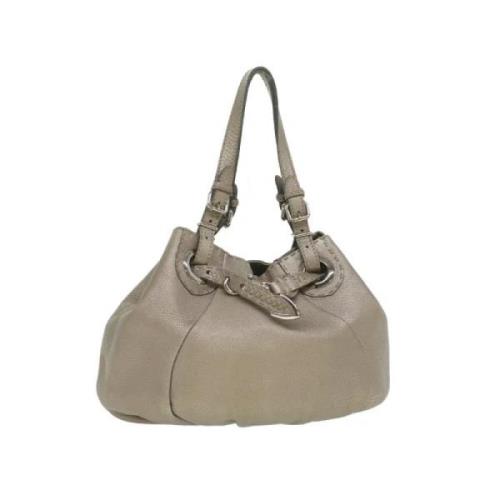 Pre-owned Leather fendi-bags Fendi Vintage , Gray , Dames