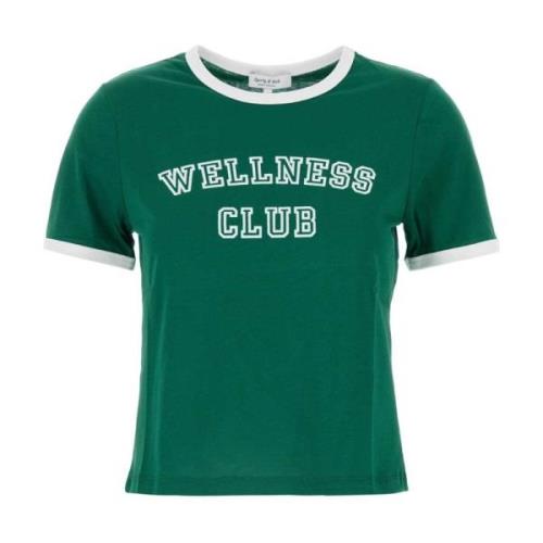 Stijlvol Groen Katoenen T-shirt Sporty & Rich , Green , Dames