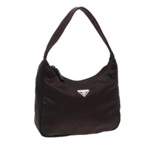 Pre-owned Nylon handbags Prada Vintage , Brown , Dames