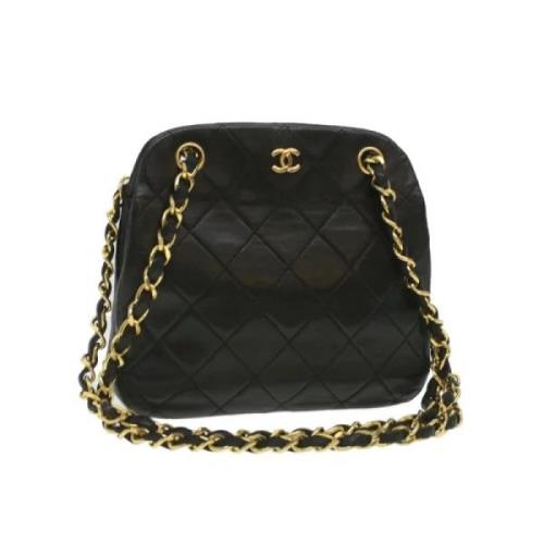 Pre-owned Leather chanel-bags Chanel Vintage , Black , Dames