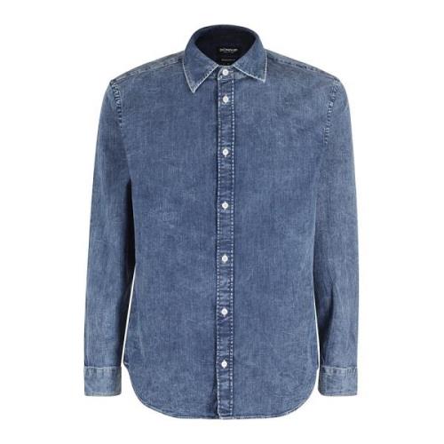 Denim Overhemd Dondup , Blue , Heren