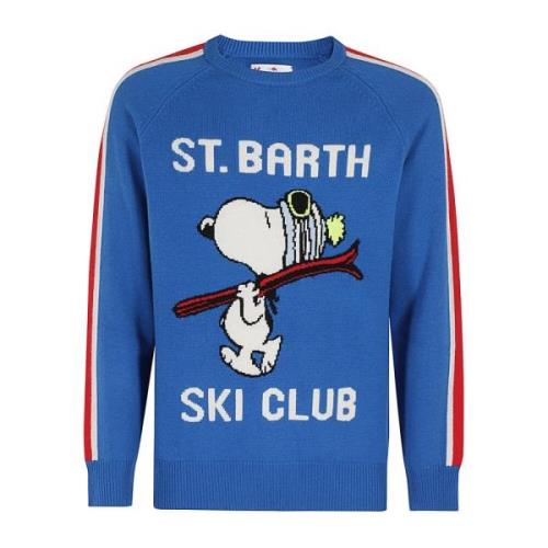 Klassieke Crewneck Sweater MC2 Saint Barth , Blue , Heren