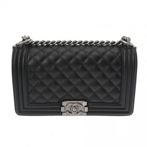 Pre-owned Leather chanel-bags Chanel Vintage , Black , Dames