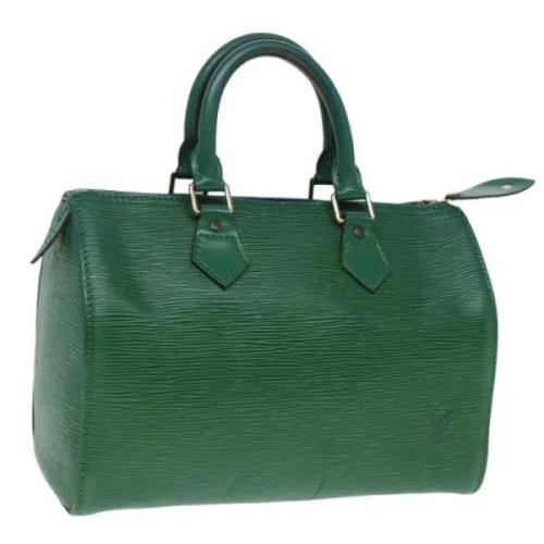 Pre-owned Leather handbags Louis Vuitton Vintage , Green , Dames