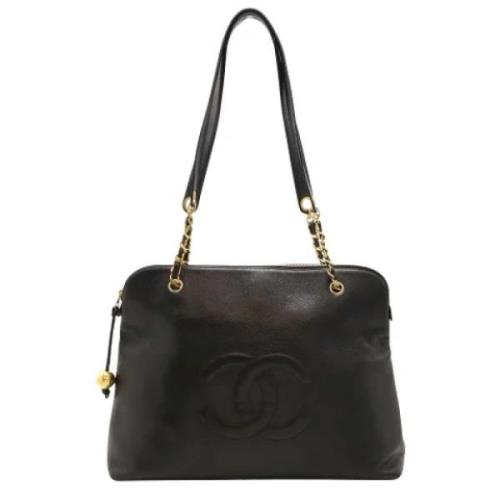 Pre-owned Leather chanel-bags Chanel Vintage , Black , Dames