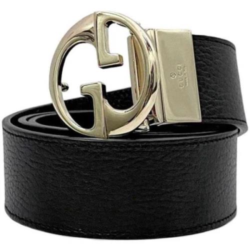 Pre-owned Leather belts Gucci Vintage , Black , Dames