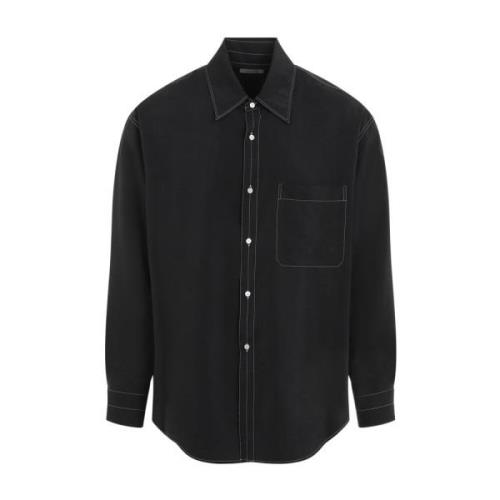 Zwarte overhemden voor mannen Aw24 Lemaire , Black , Heren