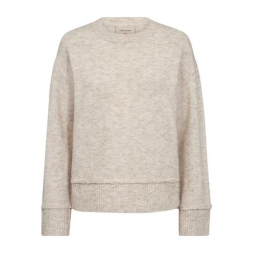 Beige Pullover met Drukknopen Freequent , Beige , Dames