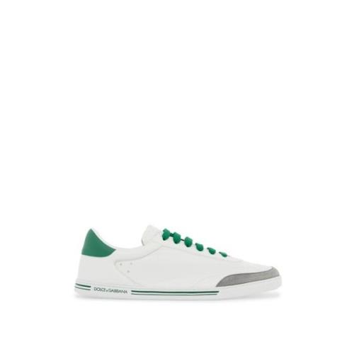 Saint Tropez Leren Sneakers Dolce & Gabbana , White , Heren