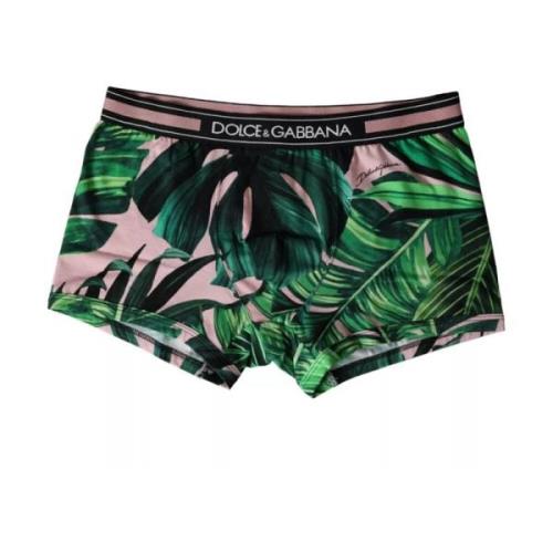 Multicolor Bladprint Boxers Ondergoed Dolce & Gabbana , Multicolor , H...