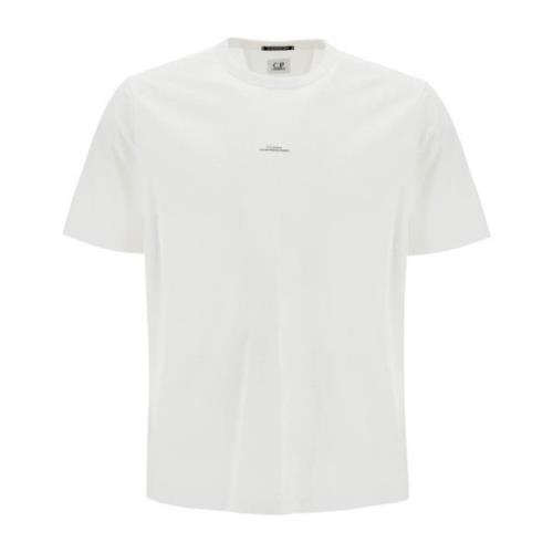 Glanzende Gemerceriseerde Jersey T-Shirt C.p. Company , White , Heren