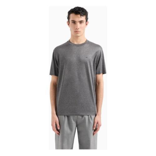 Grijze Logo T-shirt met Stijlvolle Details Emporio Armani , Gray , Her...