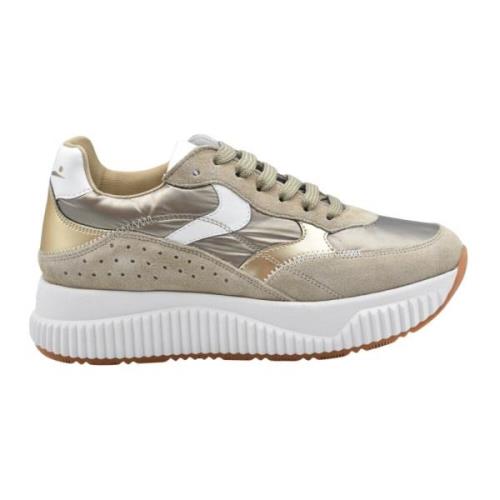 Sportieve Grijze Suède Platte Schoenen Voile Blanche , Gray , Dames