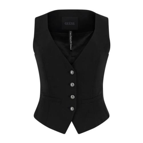 Zwarte Fatima Vest Guess , Black , Dames