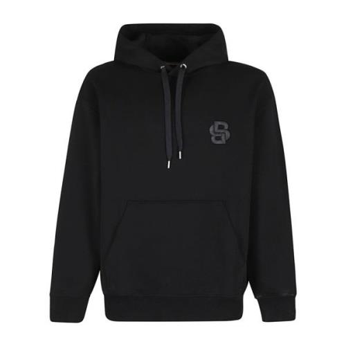 Katoenen Hoodie Hugo Boss , Black , Heren