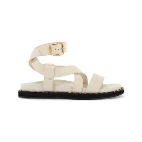 Platte sandalen met kruisbanden Jimmy Choo , White , Dames