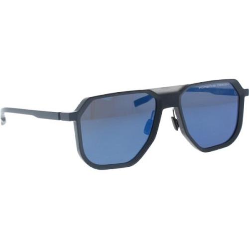 Blauwe Spiegelende Zonnebril met Garantie Porsche Design , Black , Her...