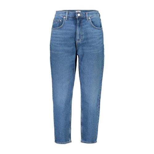 Geborduurde Ultra High Tapered Mom Jeans Tommy Hilfiger , Blue , Dames