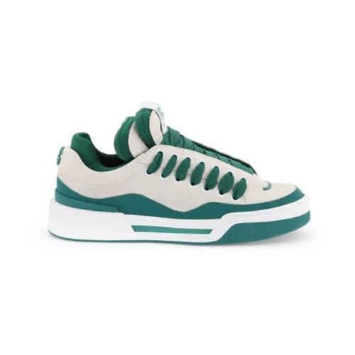 Mega Skate Sneakers met Laagjesontwerp Dolce & Gabbana , Green , Heren