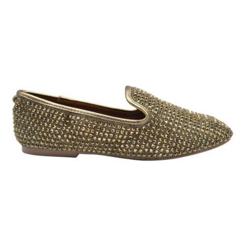 Gouden Loafer Flats Kurt Geiger , Yellow , Dames