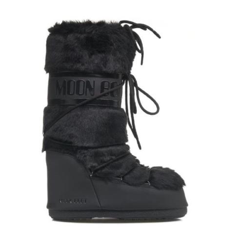 Zwarte enkellaarzen voor vrouwen Moon Boot , Black , Dames