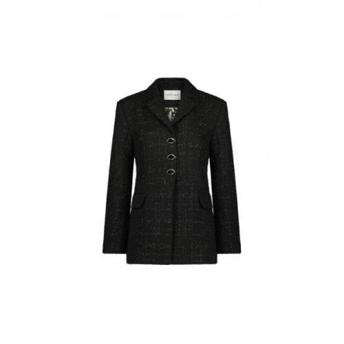 Cher Tweed Blazer Fabienne Chapot , Black , Dames