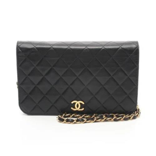 Pre-owned Leather chanel-bags Chanel Vintage , Black , Dames