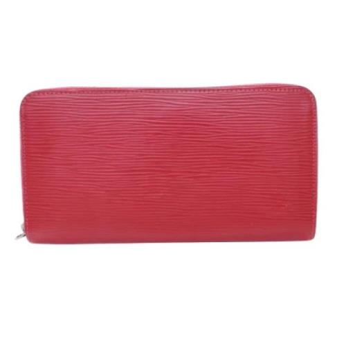 Pre-owned Leather wallets Louis Vuitton Vintage , Red , Dames