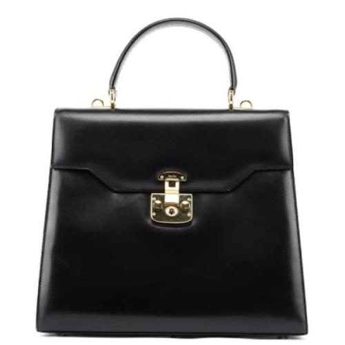 Pre-owned Leather handbags Gucci Vintage , Black , Dames