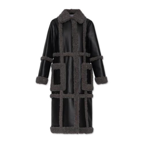 Faux fur coat Patrice Stand Studio , Black , Dames