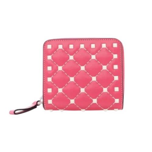 Pre-owned Leather wallets Valentino Vintage , Pink , Dames